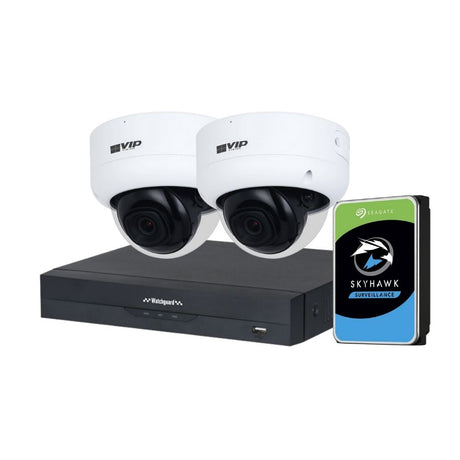 VIP Vision AI Security System: 2x 6MP AI Dome Cams, 16MP WatchGuard 4CH AI NVR