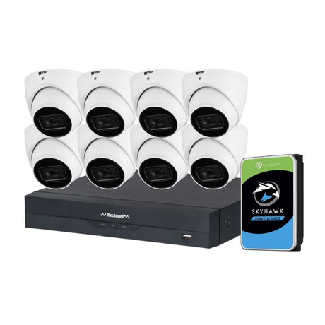 VIP Vision AI Security System: 8x 6MP AI Turret Cams, 16MP WatchGuard 8CH AI NVR