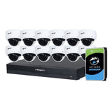 VIP Vision AI Security System: 12x 8MP AI Dome Cams, 16MP WatchGuard 16CH AI NVR