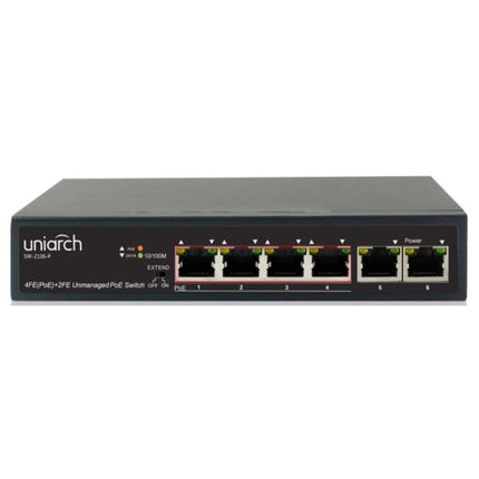 Uniarch PoE Switch: 4 x PoE/PoE+ Ports - SW-2106-P