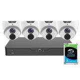 Uniview 4 Channel Security System: 8MP NVR, 4 x 8MP (4K) Turret Cameras, 2TB HDD