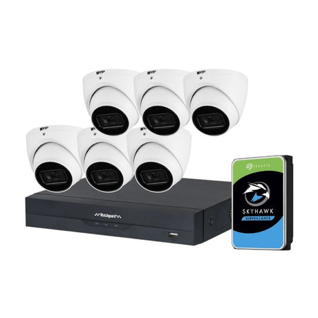 VIP Vision AI Security System: 6x 6MP AI Turret Cams, 16MP WatchGuard 8CH AI NVR