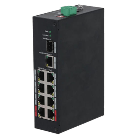 Dahua Ethernet Switch: 10-Port, Unmanaged, 8-Port PoE - DH-PFS3110-8ET-96-V2