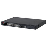 Dahua Ethernet Switch: 26-Port, Managed, 24-Port PoE - DH-PFS4226-24ET-360