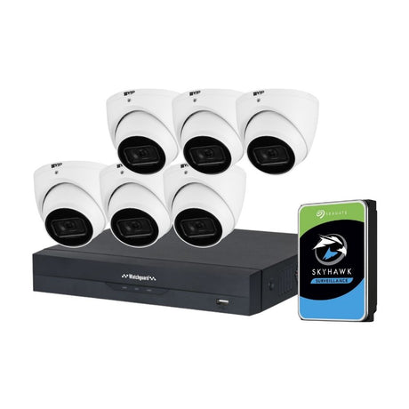 VIP Vision AI Security System: 6x 8MP AI Turret Cams, 16MP WatchGuard 8CH AI NVR