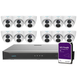 Uniarch Security System: 16-Channel NVR Pro, 12 X 8MP Turret, EasyStar