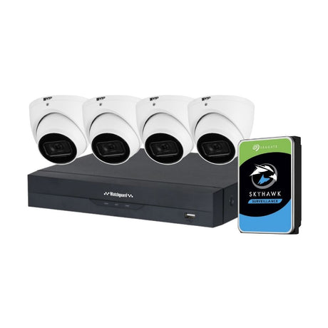 VIP Vision AI Security System: 4x 8MP AI Turret Cams, 16MP WatchGuard 4CH AI NVR