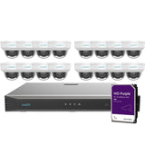 Uniarch Security System: 16-Channel NVR Pro, 16 X 8MP Dome, EasyStar