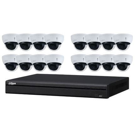 Dahua 16-Channel Security Kit: 8MP (Ultra HD) NVR, 16 X 5MP Fixed Dome, WizSense + Starlight