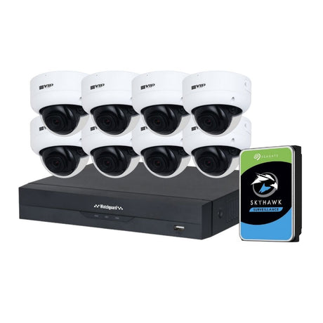 VIP Vision AI Security System: 8x 6MP AI Dome Cams, 16MP WatchGuard 8CH AI NVR