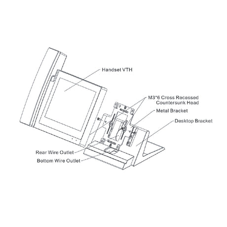 Desktop Mount Bracket for Handset Intercom Monitors