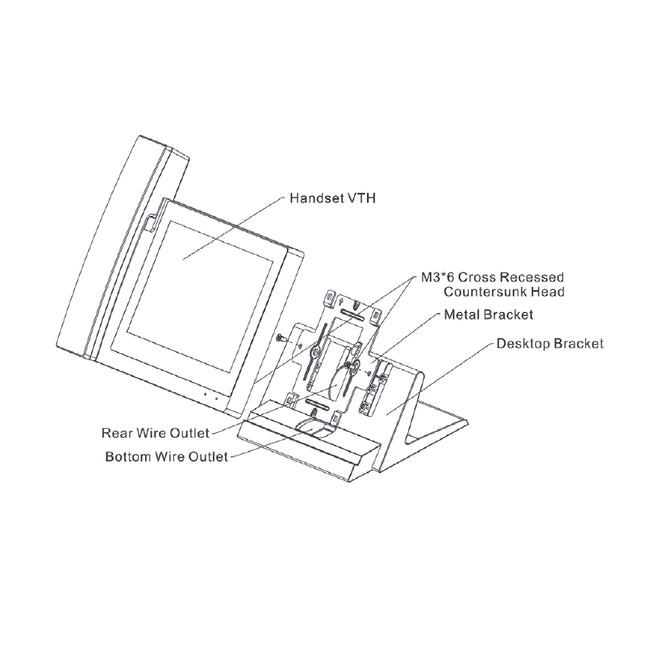 Desktop Mount Bracket for Handset Intercom Monitors