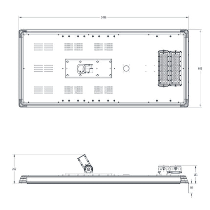 60W Microwave Sensor Solar LED Street Light