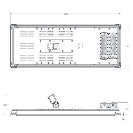 50W Microwave Sensor Solar LED Street Light