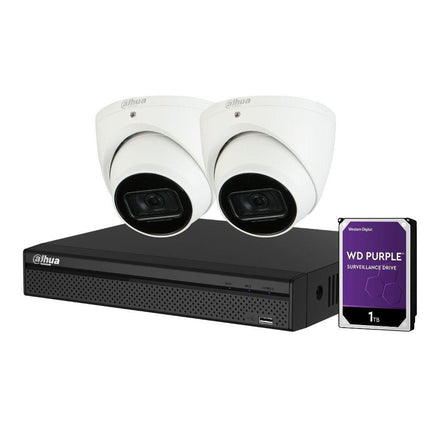 Dahua 4-Channel Security Kit: 8MP (Ultra HD) NVR, 2 x 8MP Fixed Turret, Lite + Starlight