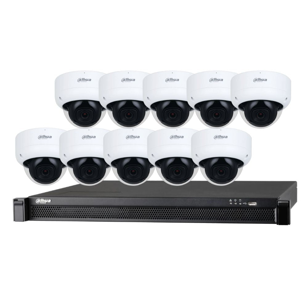 Dahua 3X66 Security System: 16CH 8MP Lite NVR, 10 x 6MP Dome Camera, Starlight, SMD 4.0, AI SSA