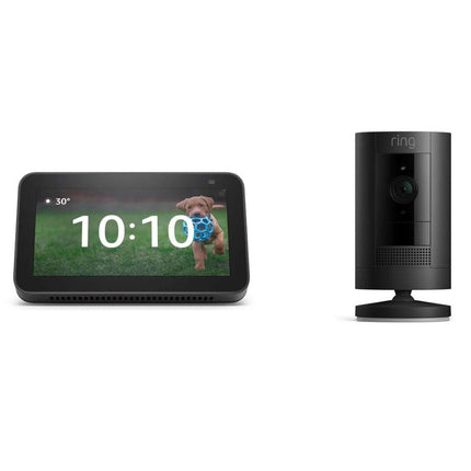 Ring Indoor/Outdoor Security Camera: Stick Up Cam Battery with Echo Show 5