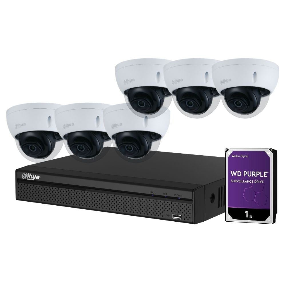 Dahua 8-Channel Security Kit: 8MP (Ultra HD) NVR, 6 x 8MP Fixed Dome, Lite + Starlight