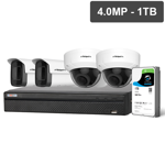 Watchguard Compact Security Kit: 8MP NVR, 2 X 4MP Bullets, 2 X 4MP Domes , 1 TB HDD