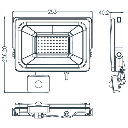 Commercial 30W 5000K LED Sensor Flood Light