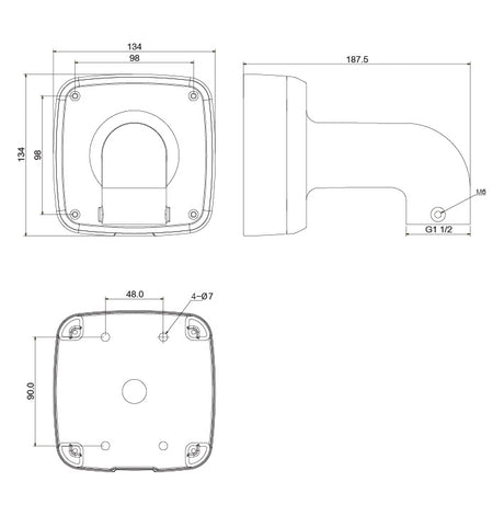 Right Angle Wall Mount Camera Bracket