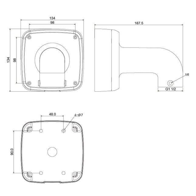 Right Angle Wall Mount Camera Bracket