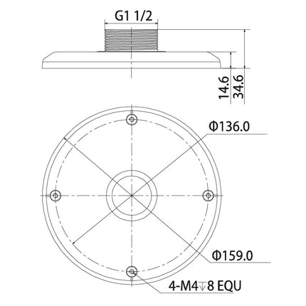 Adapter for Ceiling & Wall Mount Brackets