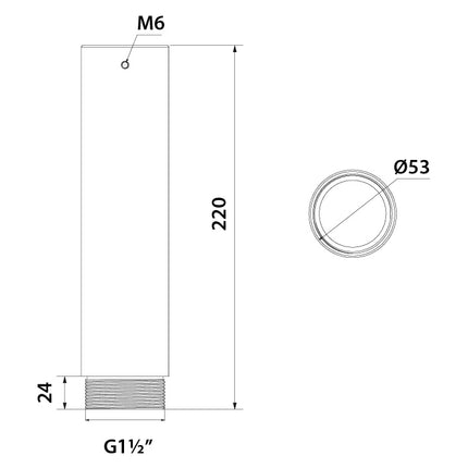 220mm Extender for Ceiling Mount Bracket