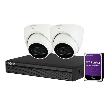 Dahua 4-Channel Security Kit: 8MP (Ultra HD) NVR, 2 x 8MP Fixed Turret, Lite + Starlight