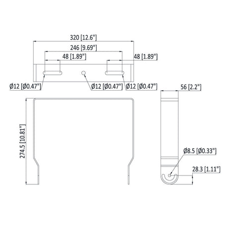 Yoke Wall Adjustable Bracket for LSL-B200 Street Lights