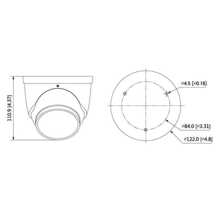 VIP Vision Professional AI Series 6.0MP Fixed Deterrence Turret