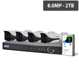 Professional 8 Channel 8.0MP HDCVI Surveillance Kit (4 x Fixed Cameras, 2TB HDD)