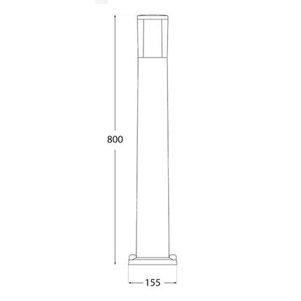 Carlo 6W Round LED Bollard (Grey)