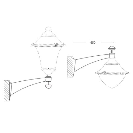Pilar Wall Bracket (Black)