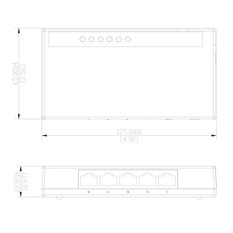 5 Port Unmanaged Gigabit Ethernet Switch