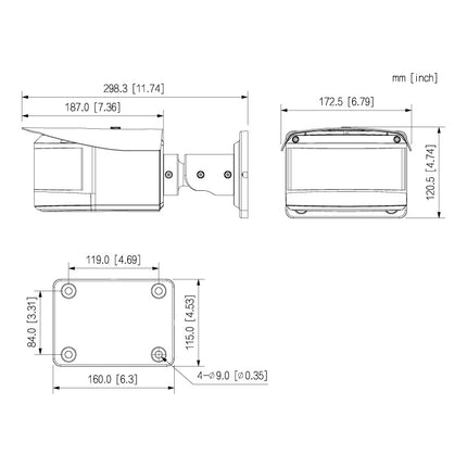 Panorama AI Series 8.0MP 180° Panoramic Bullet