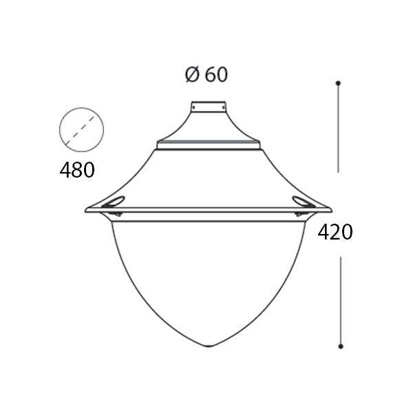 Vivi 50W LED Hanging Lamp (Black)