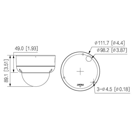 VIP Vision Professional AI Series 6.0MP Fixed Vandal Dome