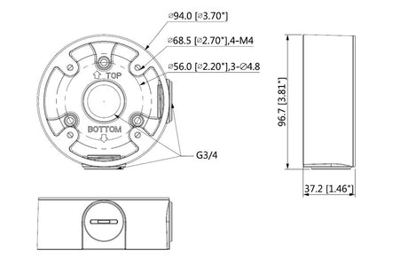 VIP Vision Adapter/Junction Box for Surveillance Cameras