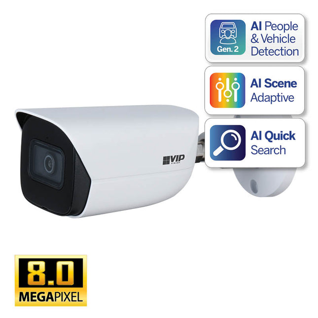 VIP Vision Professional AI Series 8.0MP Fixed Bullet