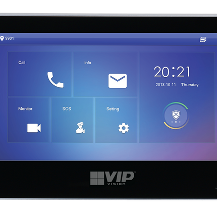 VIP Vision Residential Series TouchScreen IP Intercom Monitor (Black)