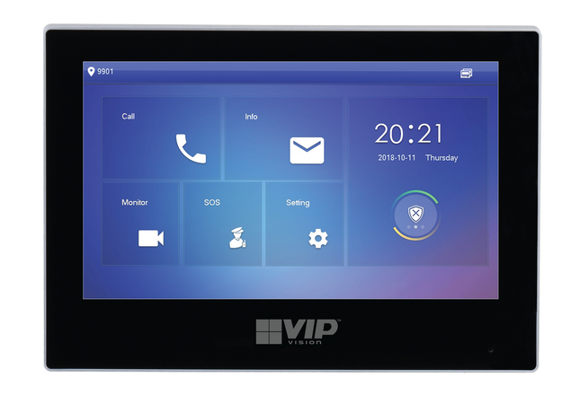 VIP Vision Residential Series TouchScreen IP Intercom Monitor (Black)