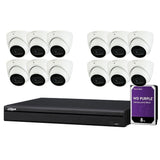 Dahua 16-Channel Security Kit: 8MP (Ultra HD) NVR, 12 x 8MP Fixed Turret, Lite + Starlight