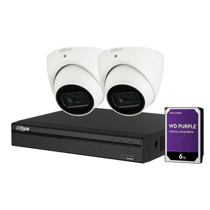 Dahua 4-Channel Security Kit: 8MP (Ultra HD) NVR, 2 x 8MP Fixed Turret, Lite + Starlight