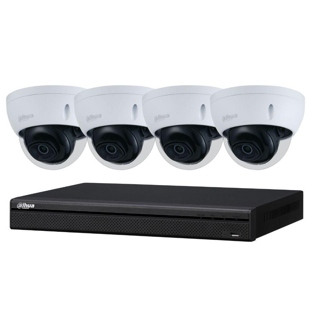 Dahua 4-Channel Security Kit: 8MP (Ultra HD) NVR, 4 x 8MP Fixed Dome, Lite + Starlight