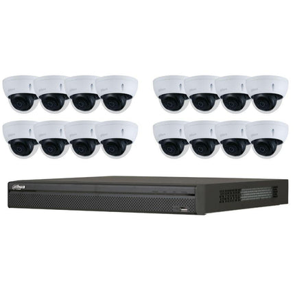 Dahua 16-Channel Security Kit: 8MP (Ultra HD) NVR, 16 X 5MP Fixed Dome, WizSense + Starlight