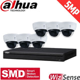 Dahua 8-Channel Security Kit: 8MP (Ultra HD) NVR, 6 x 5MP Fixed Dome, WizSense + Starlight
