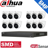 Dahua 16-Channel Security Kit: 8MP (Ultra HD) NVR, 12 X 6MP Fixed Turrets, WizSense + Starlight