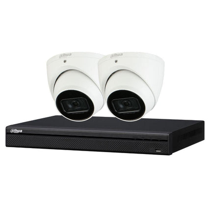 Dahua 4-Channel Security Kit: 8MP (Ultra HD) NVR, 2 x 8MP Fixed Turret, Lite + Starlight