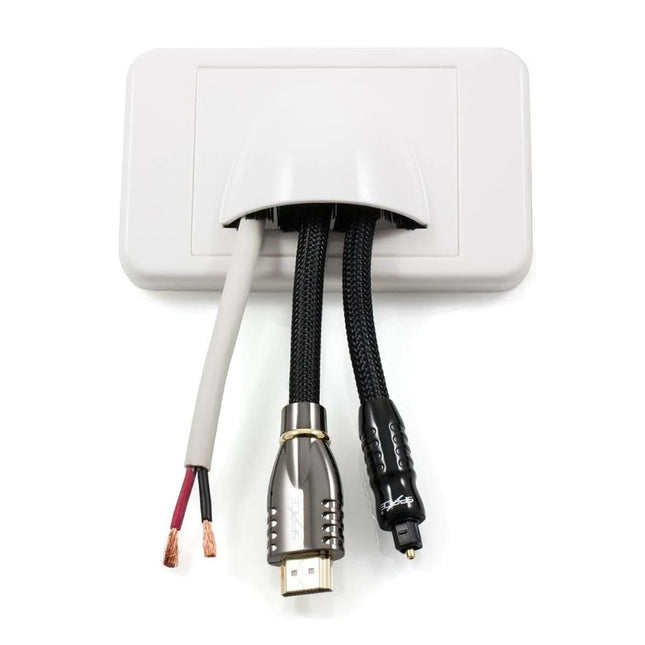 Bull Nose Brush Wall Plate - AC-BNBWP-01W-01EACH